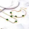 Green stone jewellery combo — Bracelet & Pendant — jewellery from Glossy.pk, Pakistan