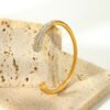 C Cuff Stainless Steel — Multi, Golden, Pearl product photo 3 | Glossy.pk Pakistan