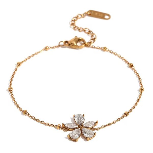 Flower braclate anti-tarnish jewellery from Glossy.pk, Lahore