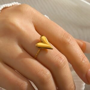 Heart Ring — Silver & Gold Colours