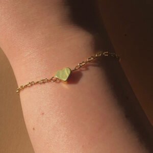 2D Mini Heart Bracelet — Stainless Steel