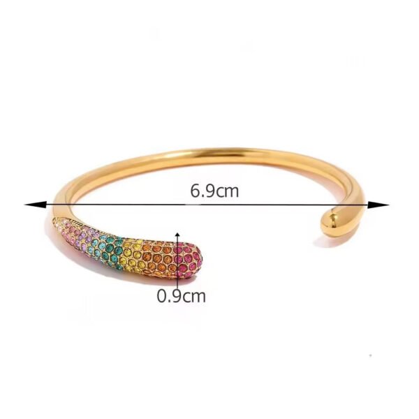 C Cuff Stainless Steel — Multi, Golden, Pearl product photo 4 | Glossy.pk Pakistan