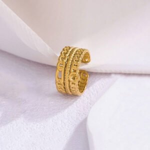 Chunky Adjustable Ring (Stainless Steel) product photo 3 | Glossy.pk Pakistan