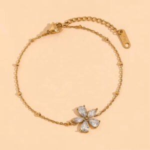 Flower Braclate Stainless Steel Bracelet product photo 4 | Glossy.pk Pakistan