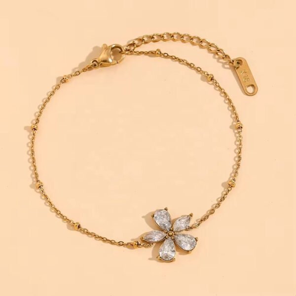 Flower Braclate Stainless Steel Bracelet product photo 4 | Glossy.pk Pakistan