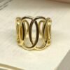 Oval-pattern Chunky Ring (Stainless Steel) product photo 3 | Glossy.pk Pakistan