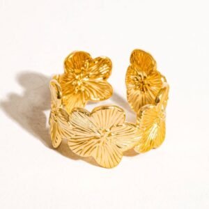 Flower Chunky Adjustable Ring