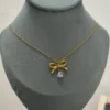 New Zircon Bow Earrings and Necklace Set product photo 2 | Glossy.pk Pakistan