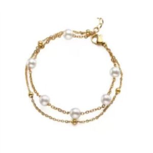 Women's Stainless Steel Pearl Bracelet