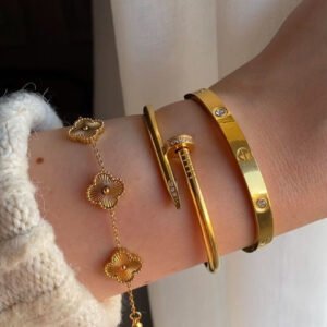 3-piece bangle & bracelet combo - stainless steel