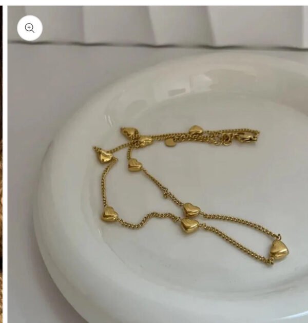 Heart combo bracelet & necklace anti-tarnish jewellery from Glossy.pk, Lahore
