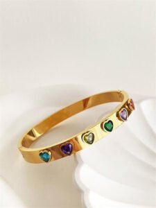 Heart Bangle (Stainless Steel) — jewellery from Glossy.pk, Pakistan