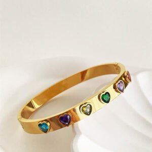 Heart Bangle (Stainless Steel)