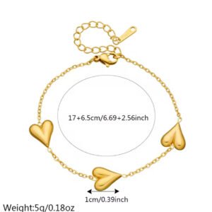 3 Heart Bracelet