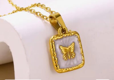 Butterfly Necklace Stainless Steel Pendant — jewellery from Glossy.pk, Pakistan