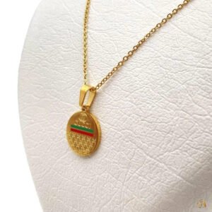 Green & red charm necklace — Stainless Steel product photo 3 | Glossy.pk Pakistan