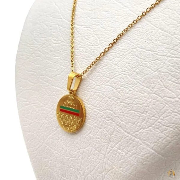 Green & red charm necklace — Stainless Steel product photo 3 | Glossy.pk Pakistan