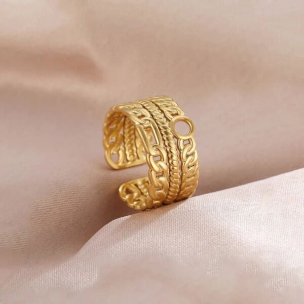 Chunky Adjustable Ring (Stainless Steel) product photo 2 | Glossy.pk Pakistan