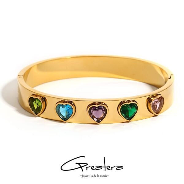 Heart Bangle (Stainless Steel) product photo 2 | Glossy.pk Pakistan