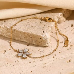 Flower Braclate Stainless Steel Bracelet product photo 3 | Glossy.pk Pakistan