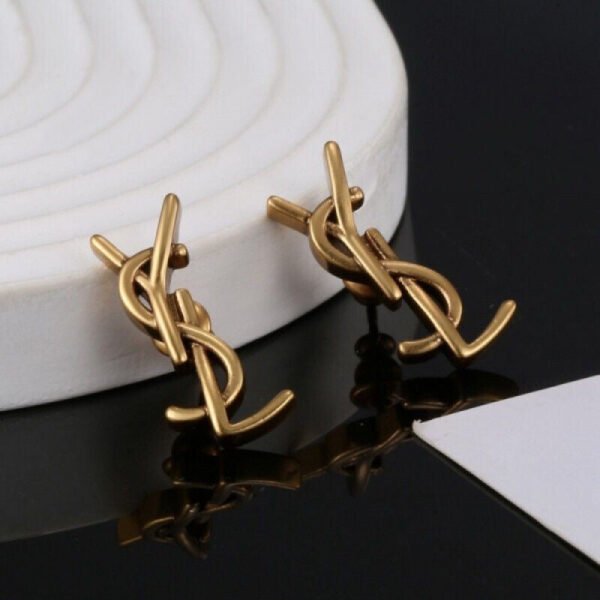 Monogram‑Style Earrings (logo‑inspired) — jewellery from Glossy.pk, Pakistan