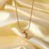 Square Shell Necklace — Stainless Steel product photo 3 | Glossy.pk Pakistan
