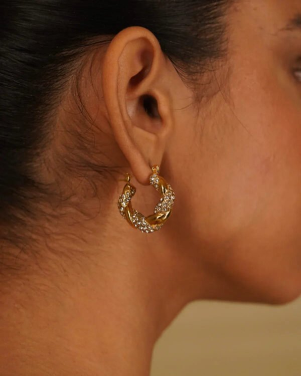 Donna Crystal Twisted Earring product photo 2 | Glossy.pk Pakistan