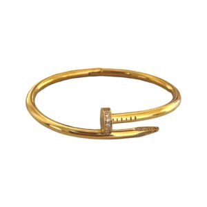 Nail Bangle — Stainless Steel, Gold Plated