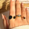 2 side black & white ring anti-tarnish jewellery from Glossy.pk, Lahore