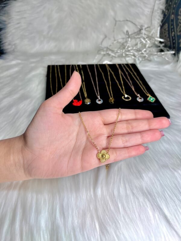 Golden Vancleef-style Necklace — jewellery from Glossy.pk, Pakistan