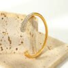 C Cuff Stainless Steel — Multi, Golden, Pearl product photo 2 | Glossy.pk Pakistan
