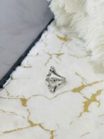 Adjustable Multi Layered Chunky ring- Silver