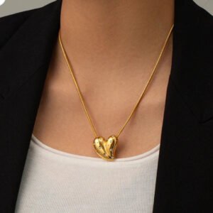 Waterproof Stainless Steel Heart Necklace