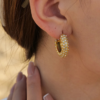 C-design stainless-steel earrings product photo 2 | Glossy.pk Pakistan