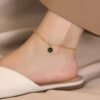 Green stone anklet — Stainless Steel product photo 4 | Glossy.pk Pakistan