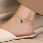 Green emerald anklet - Image 4