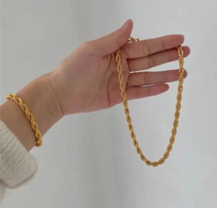 Rope Combo — 7-Piece Stainless Steel Set — jewellery from Glossy.pk, Pakistan