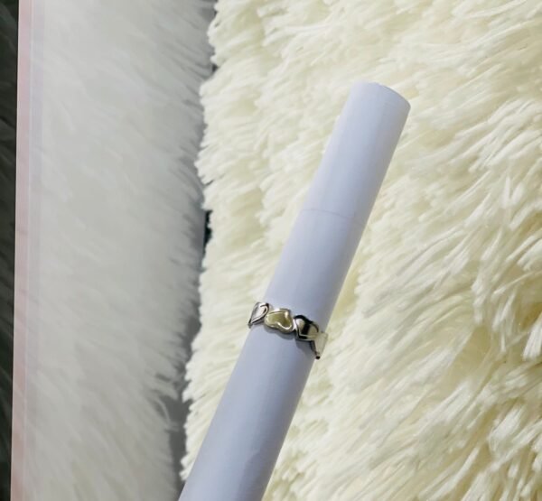 Adjustable Heart Ring Silver — Stainless Steel product photo 3 | Glossy.pk Pakistan