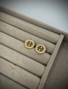 Gold-plated stainless-steel stud earrings product photo 2 | Glossy.pk Pakistan