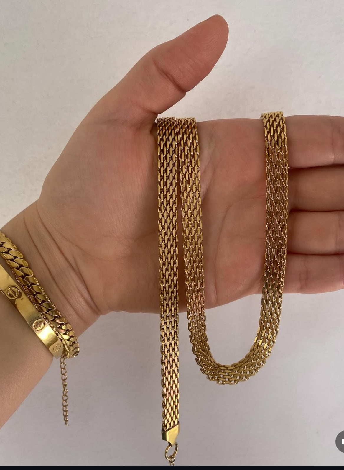 8741EEED-2CD4-49BA-87D5-2919052A3CCC Mesh braclate & necklace - Image 1