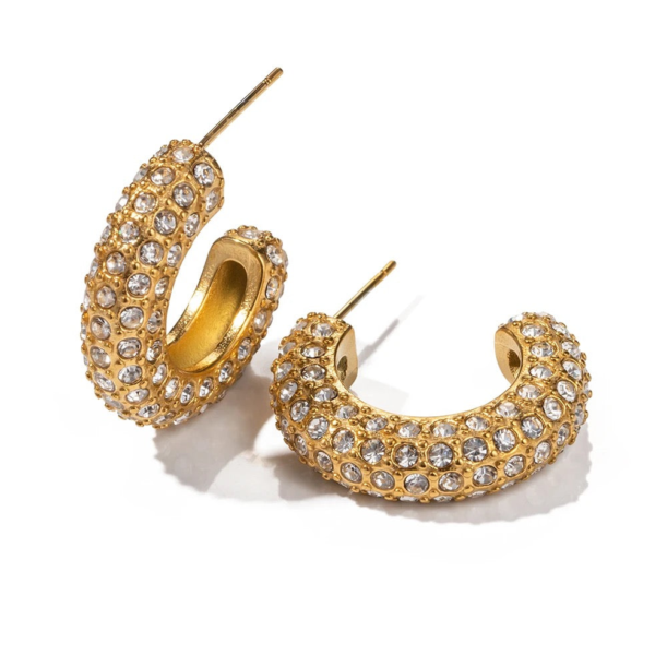 C earrings anti-tarnish jewellery from Glossy.pk, Lahore