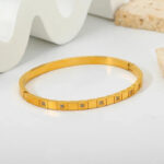 Minimalist White Filled Bangle - Image 3