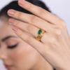 One stone green & white anti-tarnish jewellery from Glossy.pk, Lahore
