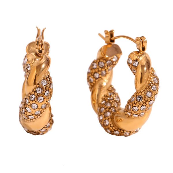 Donna Crystal Twisted Earring — jewellery from Glossy.pk, Pakistan