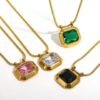 Diamond Stone Neckless anti-tarnish jewellery from Glossy.pk, Lahore