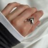 Heart Ring — Silver & Gold Colours product photo 2 | Glossy.pk Pakistan