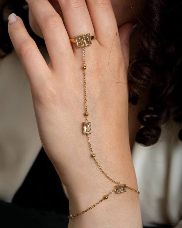 Beige Ringlet Anja — Stainless Steel Set — jewellery from Glossy.pk, Pakistan
