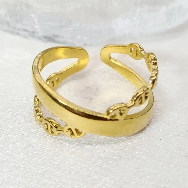 Adjustable Criss-Cross Ring — Gold — jewellery from Glossy.pk, Pakistan