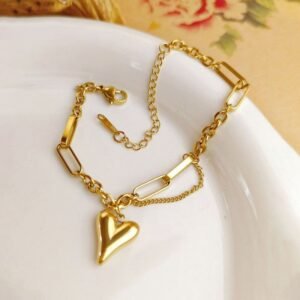 Heart Bracelet (Stainless Steel) product photo 4 | Glossy.pk Pakistan
