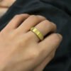 Gold-Plated Stainless Steel Ring with Stone product photo 2 | Glossy.pk Pakistan